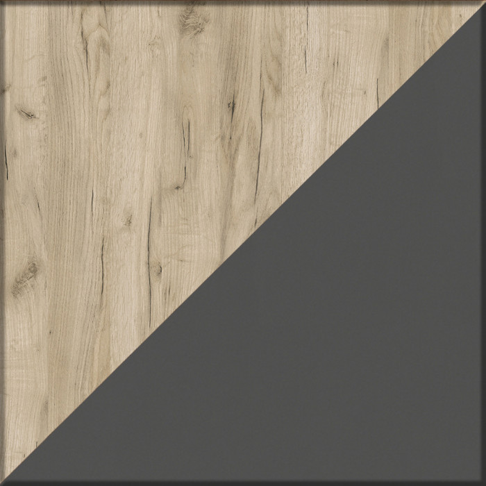 Стол 6-0604 Бета + кресло 103 серое, цвет дуб крафт серый/графит, ШхГхВ 120х60,5х183,5 см.