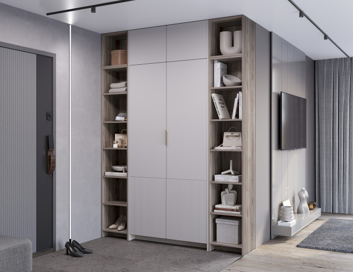 Шкаф 2-х створчатый "Пандора" ШК-01, Кашемир/МФ03