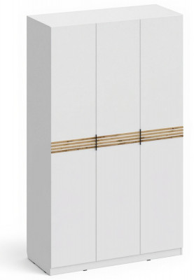 Шкаф 3-х створчатый ШК-4101, Белый/Профиль МДФ Дуб вотан