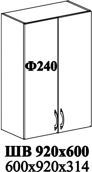 Ф-240 Альфа (ШВ 920х600) МДФ холст белый