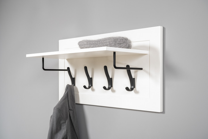 Остин 16.221 Комод + 15.12 Вешалка, цвет белый шагрень/дуб крафт золотой, ШхГхВ 120х41,9х210 см.