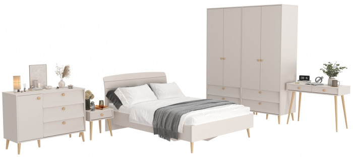 Афина Спальня 38-1400, кашемир серый