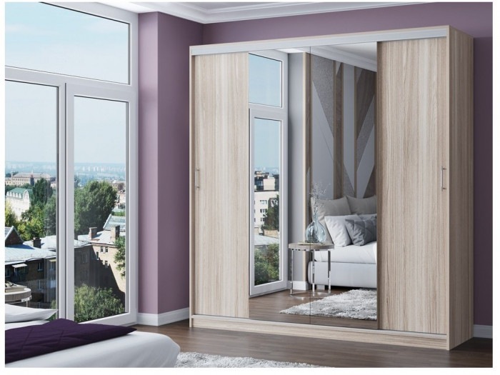 Шкаф-купе Альянс-3 ЛДСП (Белый)