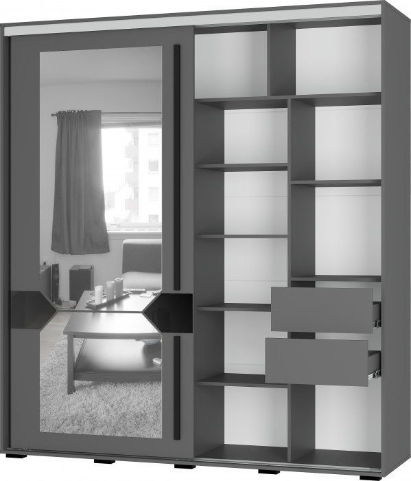 Шкаф-купе "Крафт-9" Графит