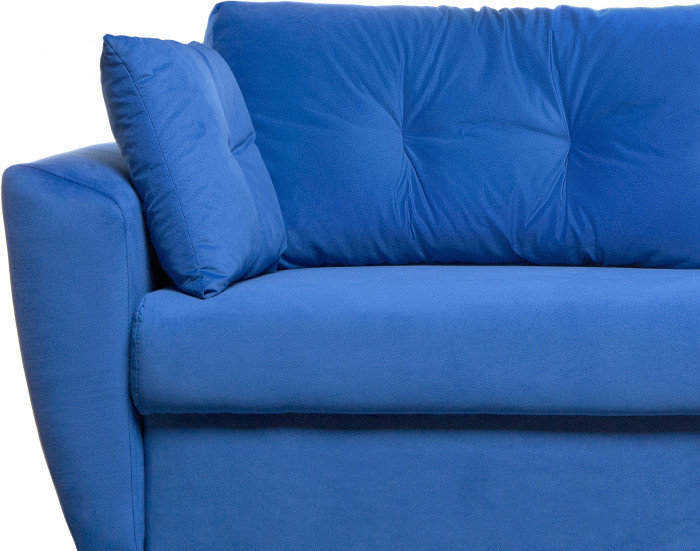 Диван-кровать Амстердам Люкс, 160х195, еврокнижка, пружинный блок, велюр, синий