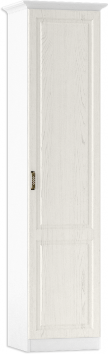 Ливерпуль Шкаф-пенал + карниз, ясень ваниль/белый