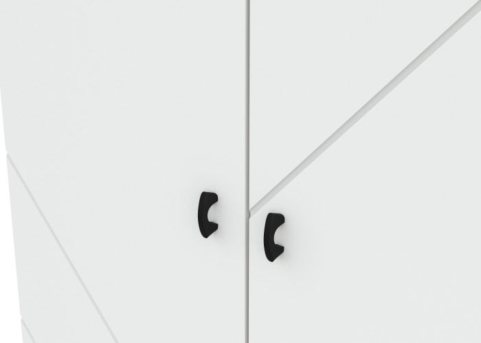 Шкаф двухстворчатый Байкал, Дуб Золотой, Белый матовый