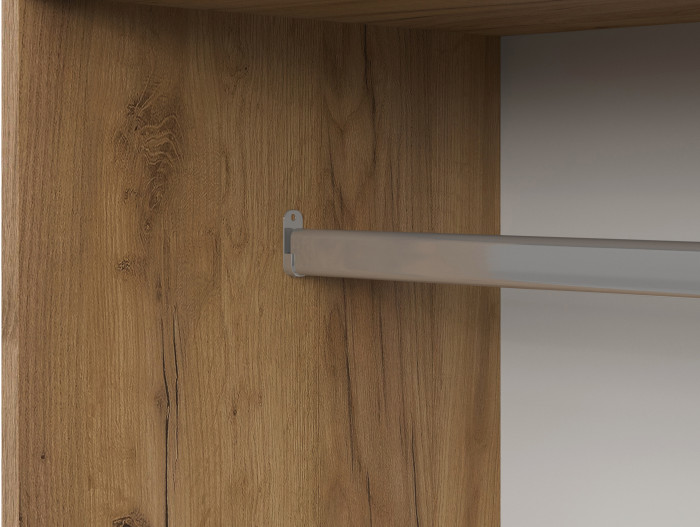 Шкаф двухстворчатый Байкал, Дуб Золотой, Белый матовый