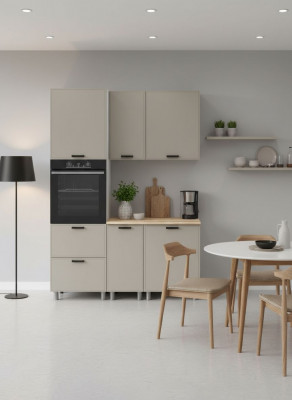 МК Аленушка 1,6м ПД Магнолия Керамика,скоба черный,сонома