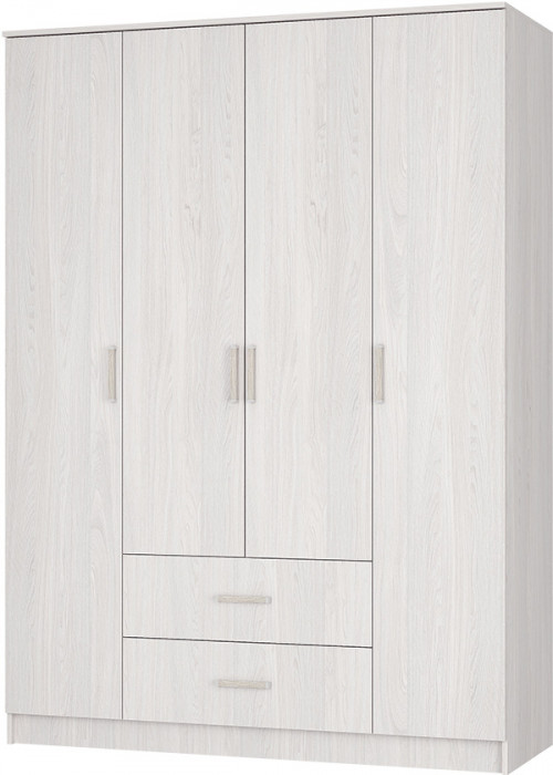 Шкаф "Титан" 4-х створчатый Ясень белый
