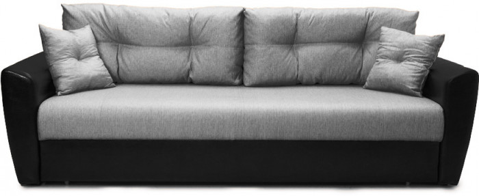 Диван еврокнижка Амстердам 160 рогожка серая НПБ