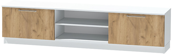 Тумба-2 под ТВ напольная "Иннэс-7", Белый/Крафт золотой