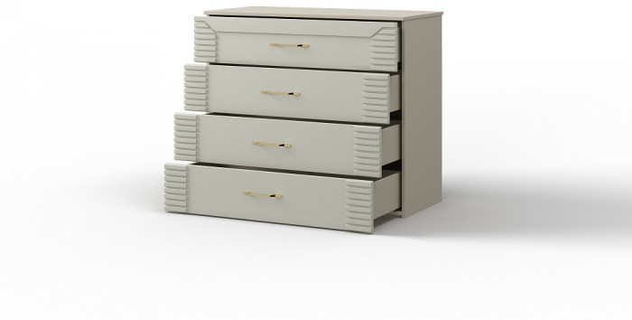 Комод четырехъящечный "Карлин" - Персидский жемчуг/Шаде песочный