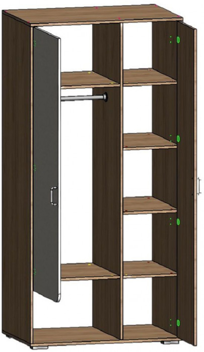 Дастин Шкаф распашной Дуб Крафт золотой / Белая Аляска