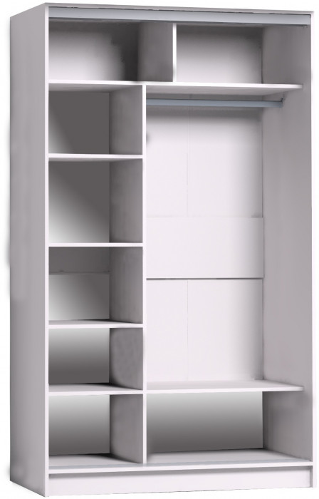 Шкаф-купе с зеркалом Strike 1200 Белый