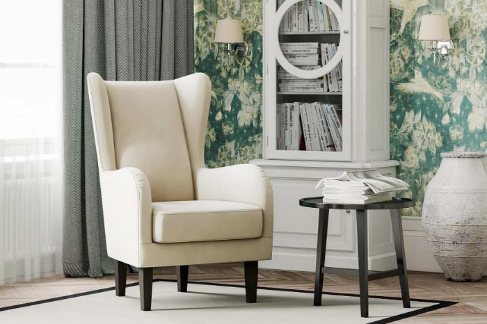 Кресло Шеффилд Модель 020 / Велюр Ультра ивори