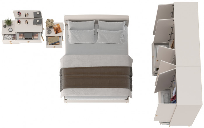 Афина Спальня 39-1600, кашемир серый