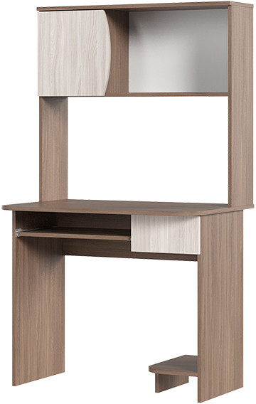 СТОЛ КОМПЬЮТЕРНЫЙ №2 (0,9х1,58х0,6) шимо темный/шимо светлый