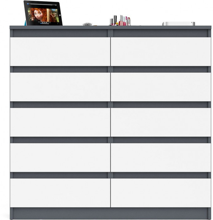 Мори Комод МК1200.10, графит/белый