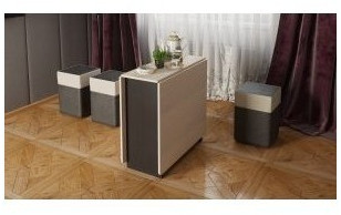 Стол-книжка тип 2 (Венге Цаво, Дуб Белфорт)