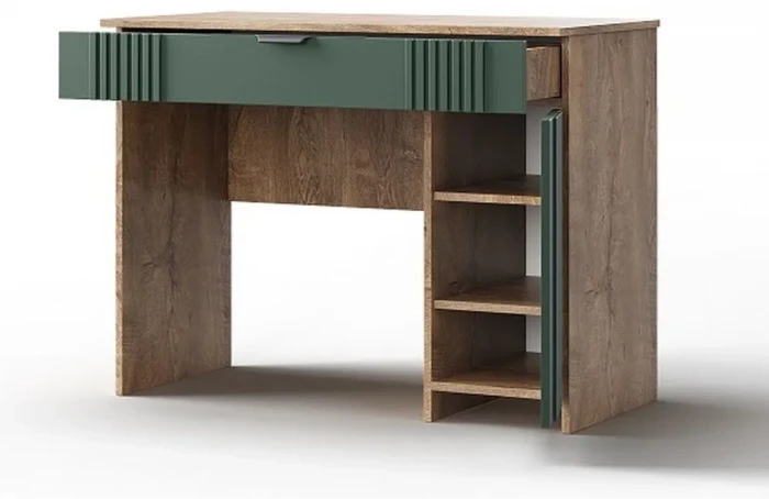 Стол туалетный "Герта" - Дуб канзас/Зеленый матовый