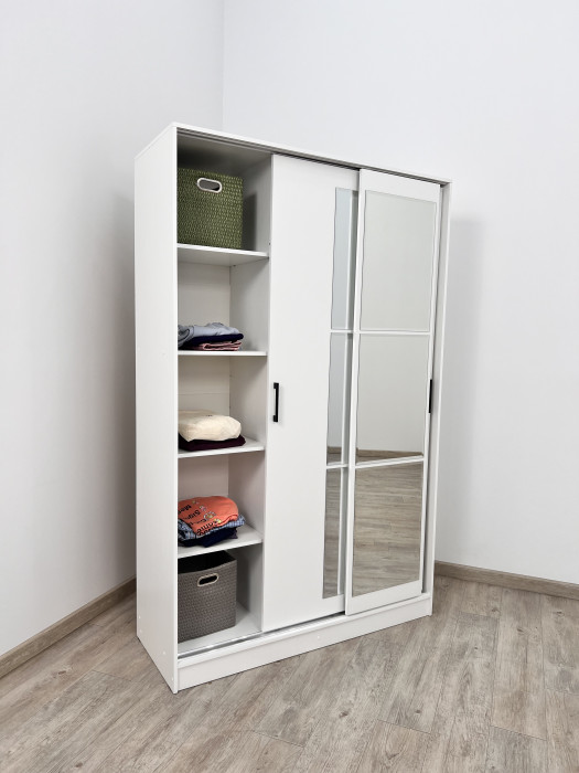 Шкаф-купе Стиль-2 1400, Дуб крафт серый/Дуб крафт белый