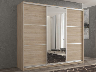 Шкаф-купе Кааппи 2 Сонома Светлый 210х60х230 см