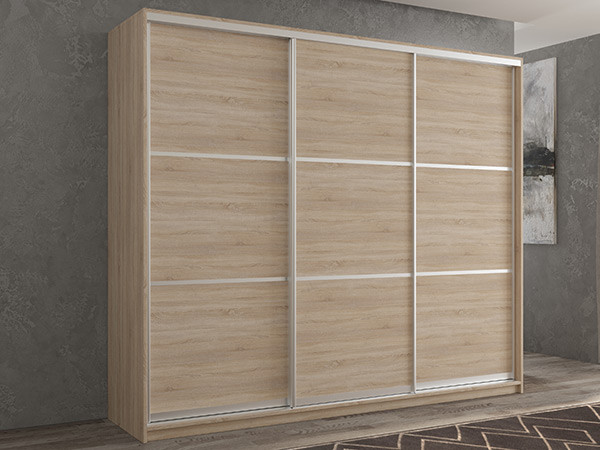 Шкаф-купе Кааппи 4 Сонома Светлый 210х60х230 см