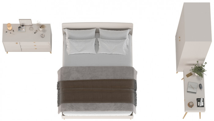 Афина Спальня 06-1600, кашемир серый