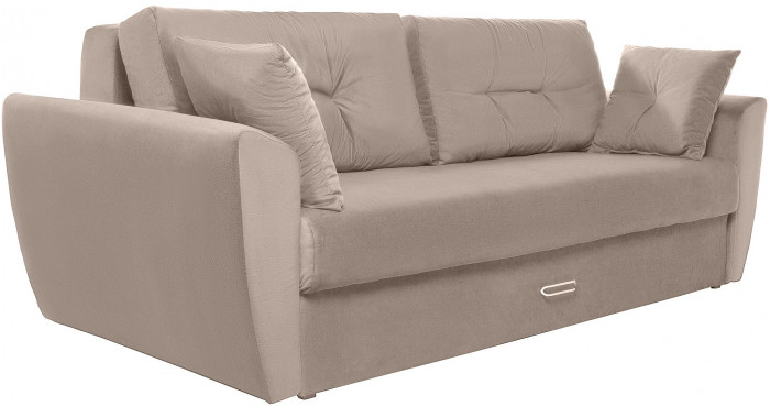 Диван-кровать Амстердам Люкс, 160х195, еврокнижка, независимый пружинный блок, велюр, бежевый