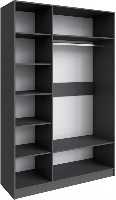 Шкаф Мадрид (1,5) без зеркала, Графит серый