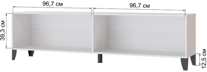 Тумба ТВ Парус-11 с опорами белый/дуб юкон