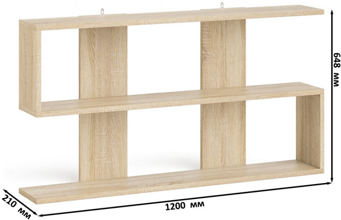 Мори компьютерный стол МС-16 левый + Комод МК800.4 + Полка 1200, дуб сонома
