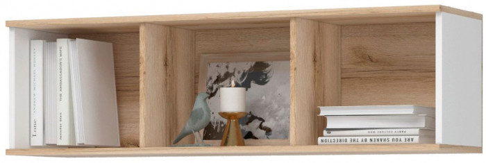 Юкки ПЛ1-1200 Полка Дуб делано/Белый