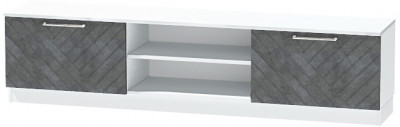 Тумба-2 под ТВ напольная "Иннэс-7", Белый/Бетон графит