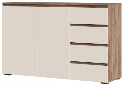 Хелен КМ 06 Комод 4 ящика (1502х958х460) кашемир/дуб крафт табачный