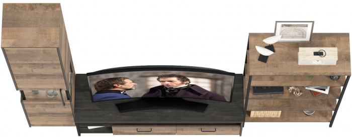 Трувор Гостиная 014, дуб гранж песочный/интра