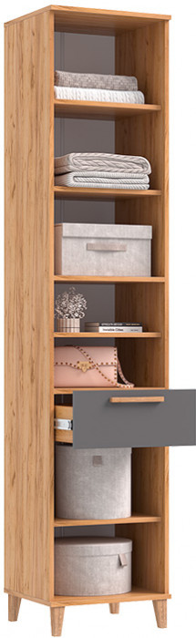 Модульная прихожая Ирис, Крафт золотой/Браш графит