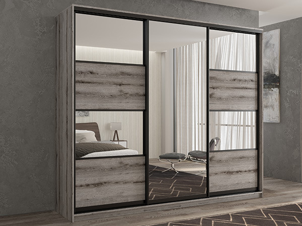 Шкаф-купе Кааппи 5 Эвок Окаменелый 260х60х230 см