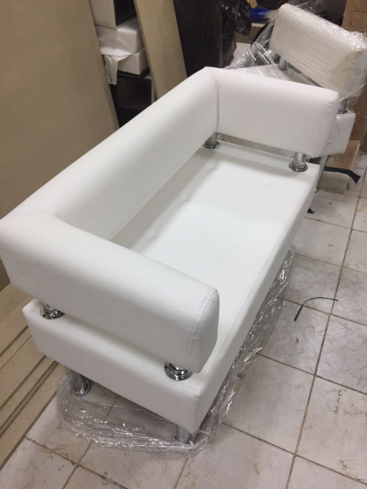 Диван Бизнес 120, экокожа, черный