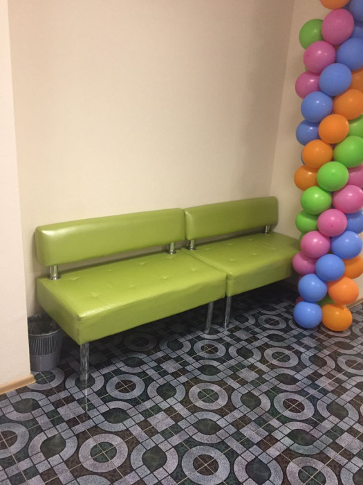 Диван Бизнес 120, экокожа, черный