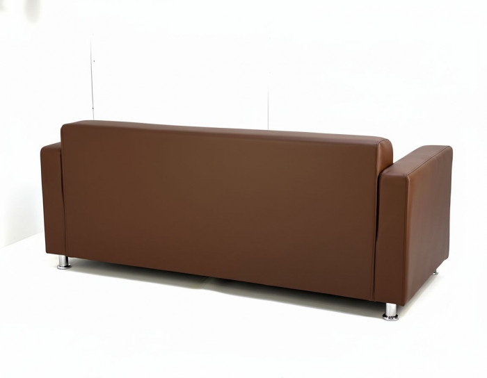 Диван прямой Томи, 180 см, экокожа, коричневый