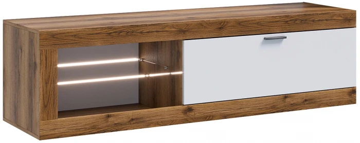 Прага Модульная Гостиная, вариант №5, Дуб Делано/Белый глянец