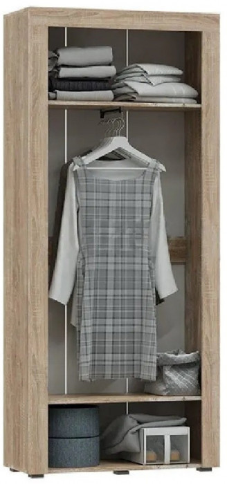 Модульная гостиная Ангара, композиция 2 (Сонома / Белый глянец)