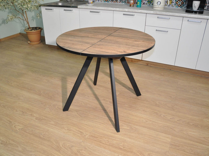 Обеденная группа Нарди / Стул Х 4 шт. / Дуб Веллингтон/черный / бид 36