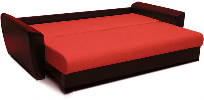Диван еврокнижка Амстердам 160 рогожка красная НПБ