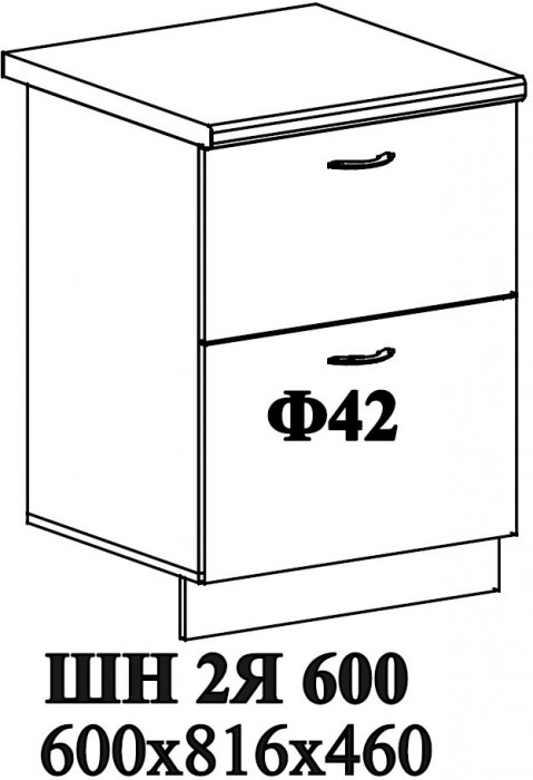Ф-42 Мария (ШН2Я 600) МДФ белый