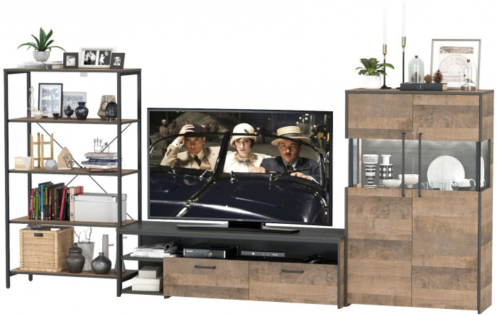 Трувор Гостиная 056, дуб гранж песочный/интра