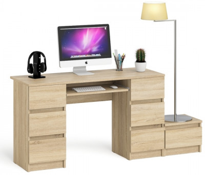 Мори компьютерный стол МС-2 + Тумба ТМП400.1, дуб сонома
