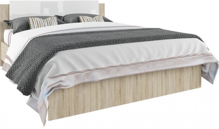 Модульная спальня Софи, композиция 2, Белый глянец/Дуб Сонома